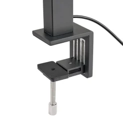 Arcchio LED-klemmelampe Logan sort, dæmpbar, sensor