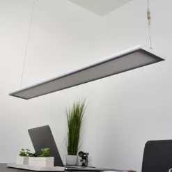 Arcchio LED-kontorhængelampe Samu, op/ned, dæmpbar, aluminium