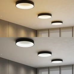 Arcchio LED-loftlampe Aleksi, Ø 60 cm, sort, metal, CCT