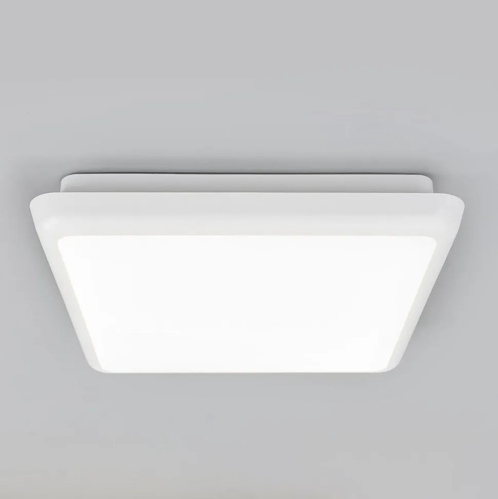 Arcchio LED-loftlampe Augustin, 25 x 25 cm, hvid, IP54