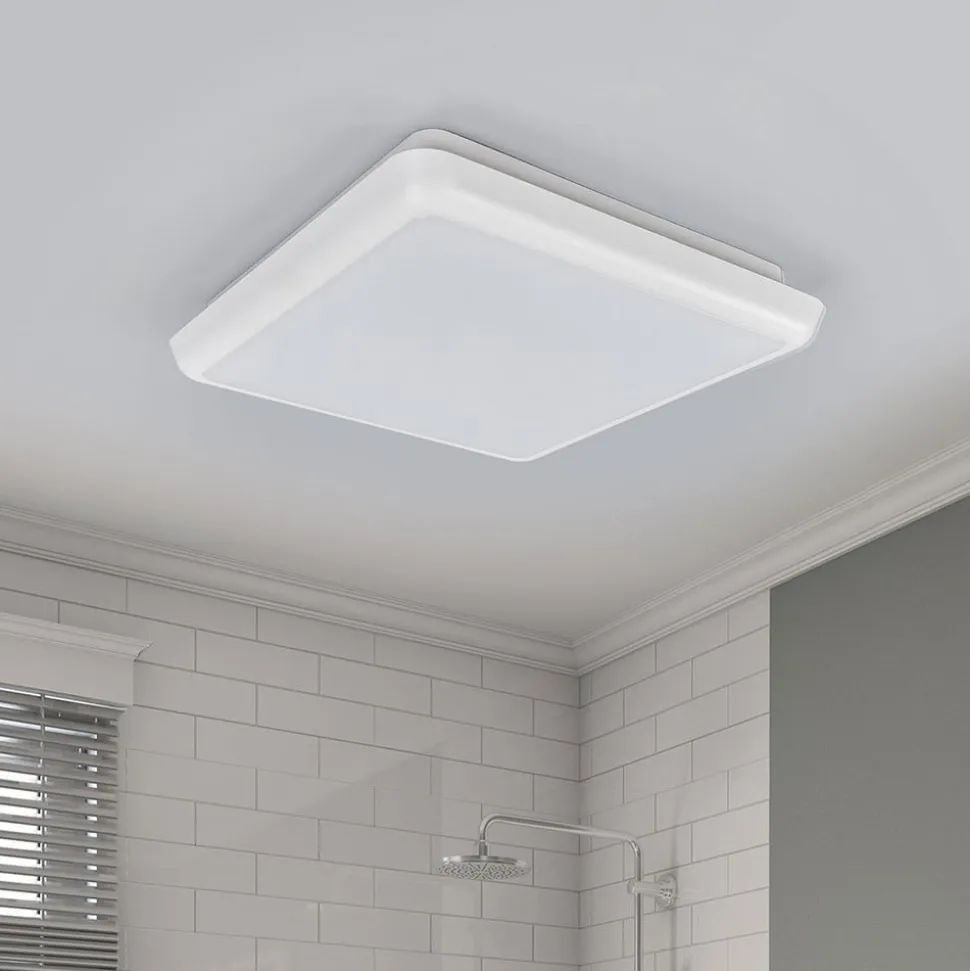 Arcchio LED-loftlampe Augustin, 25 x 25 cm, hvid, IP54