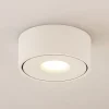 Arcchio LED-loftlampe Rotari, hvid, metal, Ø 12 cm