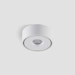 Arcchio LED-loftlampe Rotari, hvid, metal, Ø 12 cm