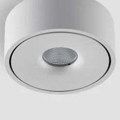 Arcchio LED-loftlampe Rotari, hvid, metal, Ø 12 cm