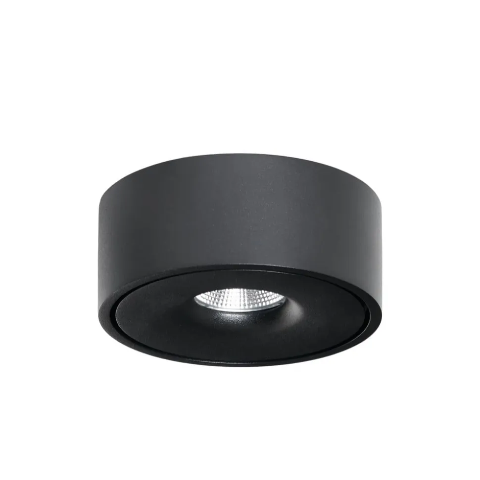 Arcchio LED-loftlampe Rotari, Ø 12 cm, op & ned, sort