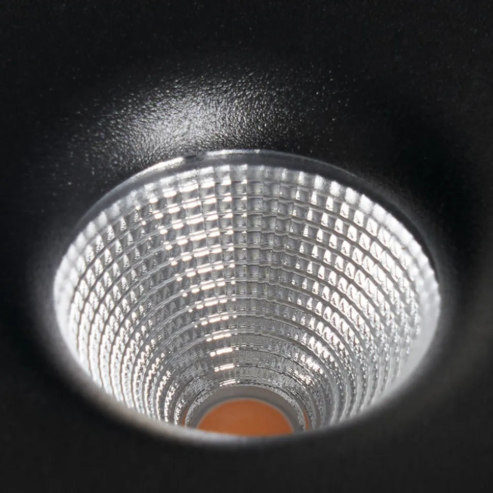 Arcchio LED-loftlampe Rotari, Ø 12 cm, op & ned, sort