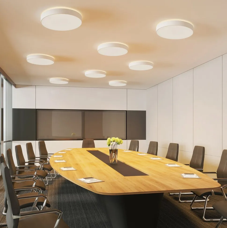 Arcchio LED-loftlampe Vanida, hvid, Ø 60 cm, op/ned
