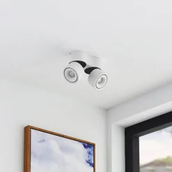 Arcchio LED-loftspot Rotari, hvid, 2 lyskilder, 1362lm
