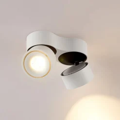 Arcchio LED-loftspot Rotari, hvid, 2 lyskilder, 2270lm