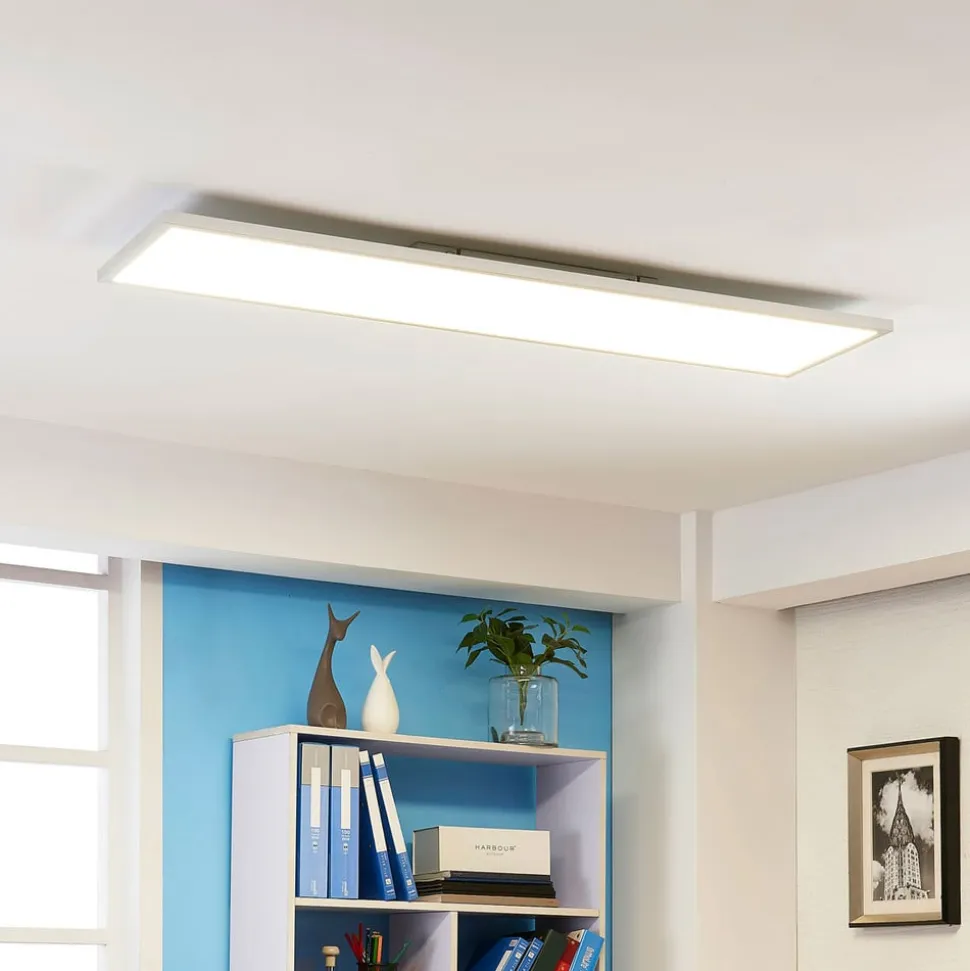 Arcchio LED-panel Arthur, 120 x 30 cm, sølv, 4000 K