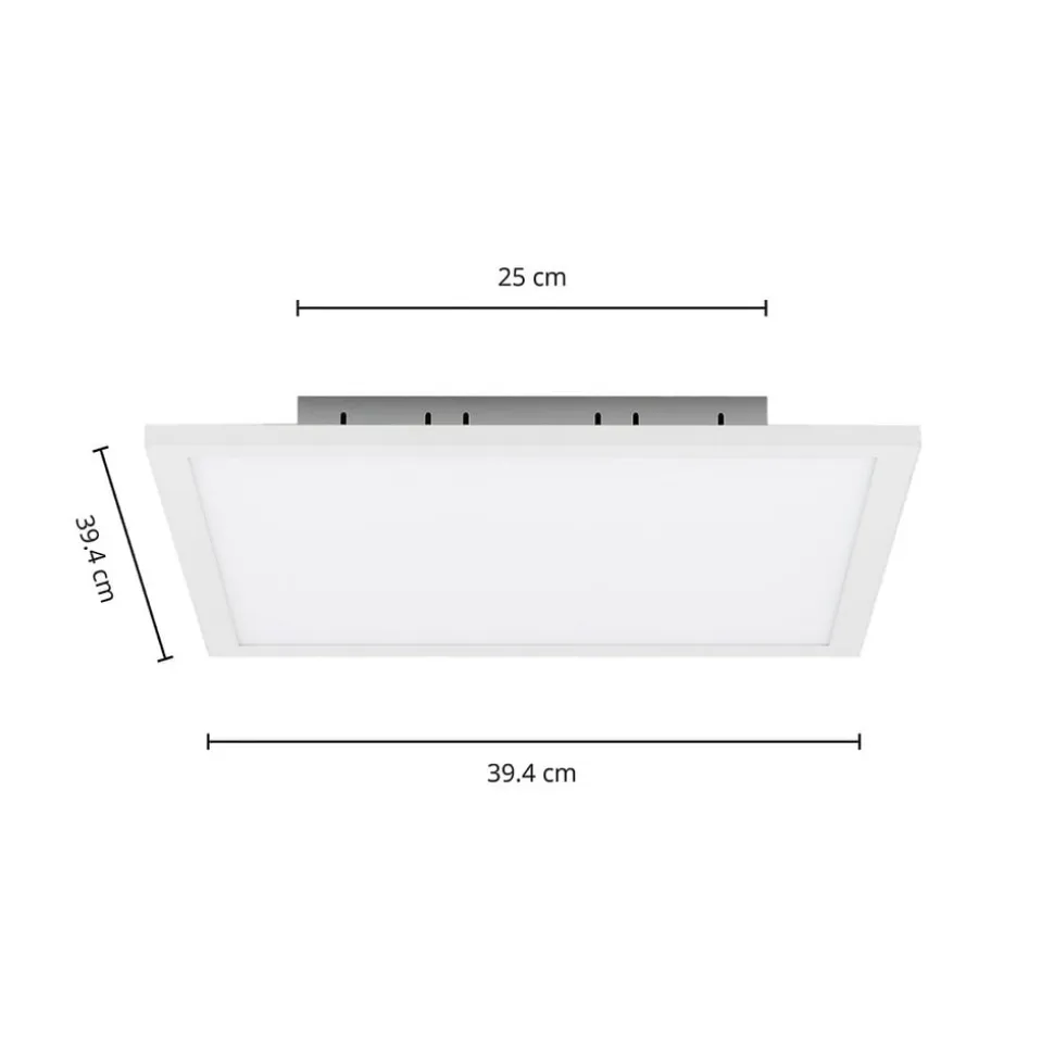 Arcchio LED-panel, CCT Lysander, 39 cm, hvid, aluminium