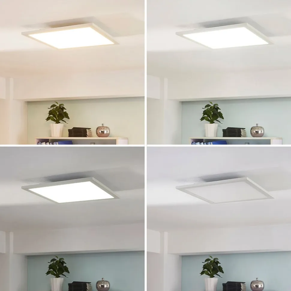 Arcchio LED-panel, CCT Lysander, 39 cm, hvid, aluminium