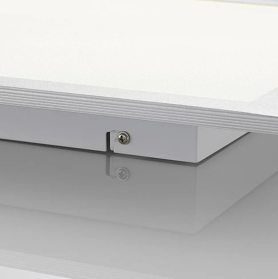 Arcchio LED-panel Lyndra, 40 cm, sølv, aluminium, dæmpbar, CCT