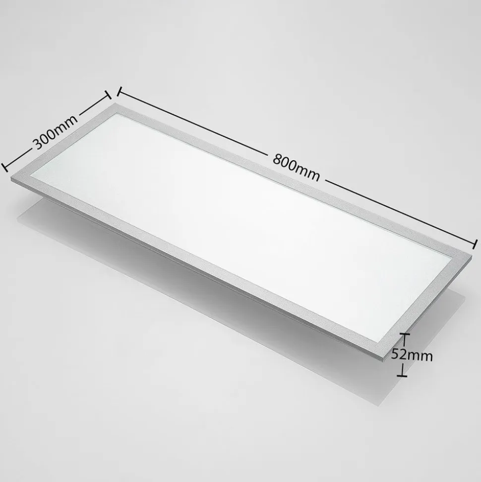 Arcchio LED-panel Lyndra, 80 cm, sølv, aluminium, dæmpbar, CCT