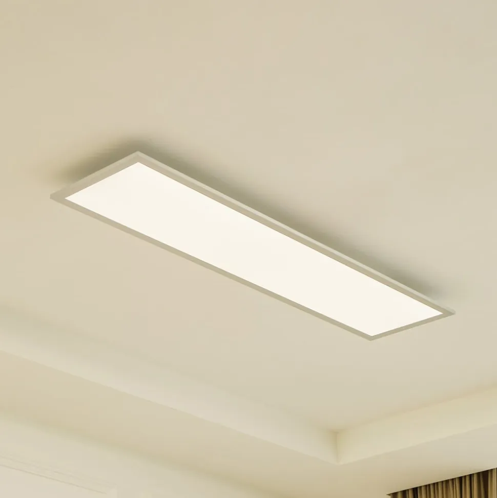 Arcchio LED-panel Lyndra, 120 cm, sølv, aluminium, dæmpbar, CCT