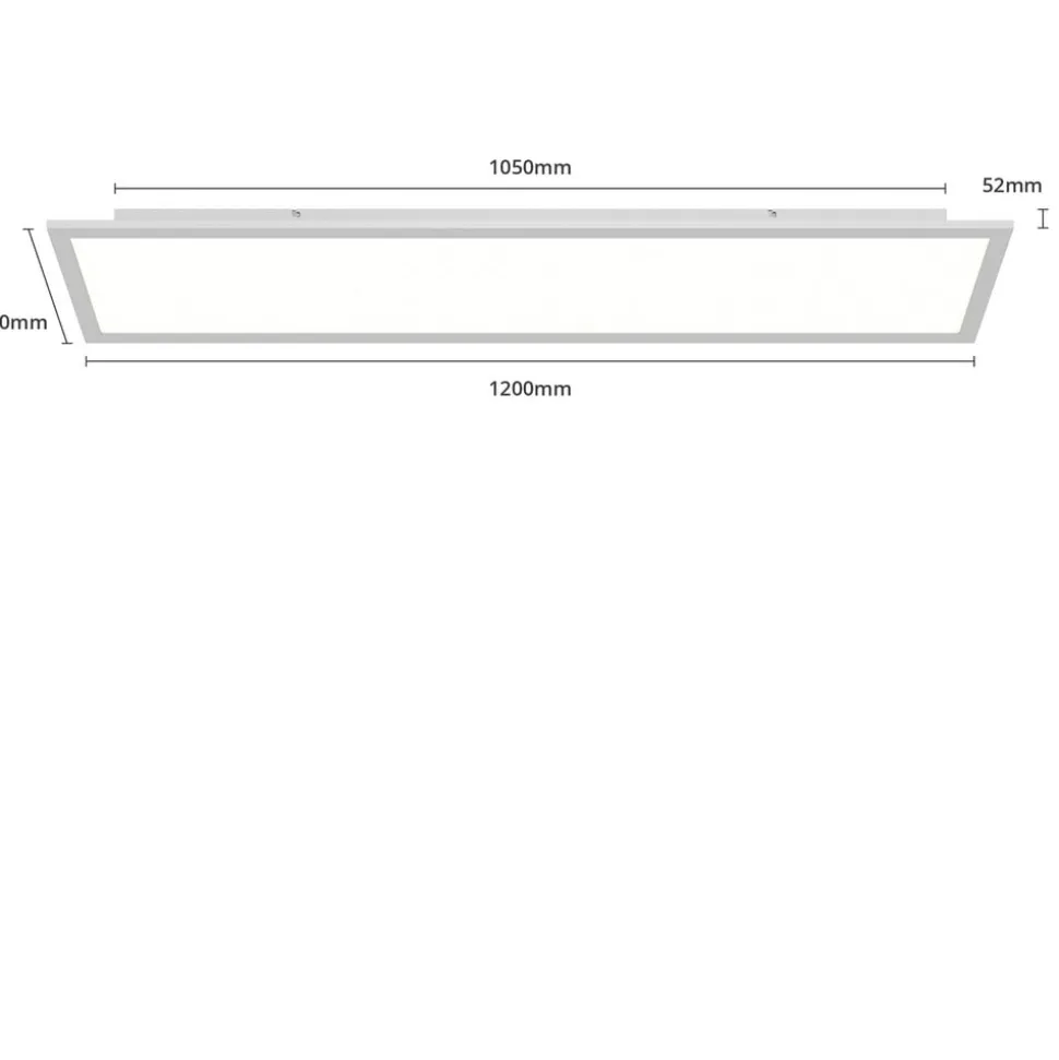 Arcchio LED-panel Lyndra, 120 cm, sølv, aluminium, dæmpbar, CCT