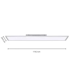 Arcchio LED-panel Lysander, 50W, CCT, 119cm, sølv