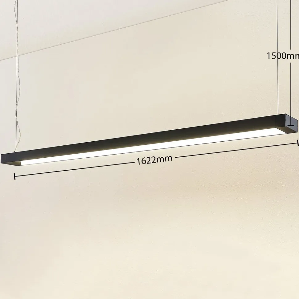 Arcchio LED-pendellampe Cuna, sort, 162 cm, metal