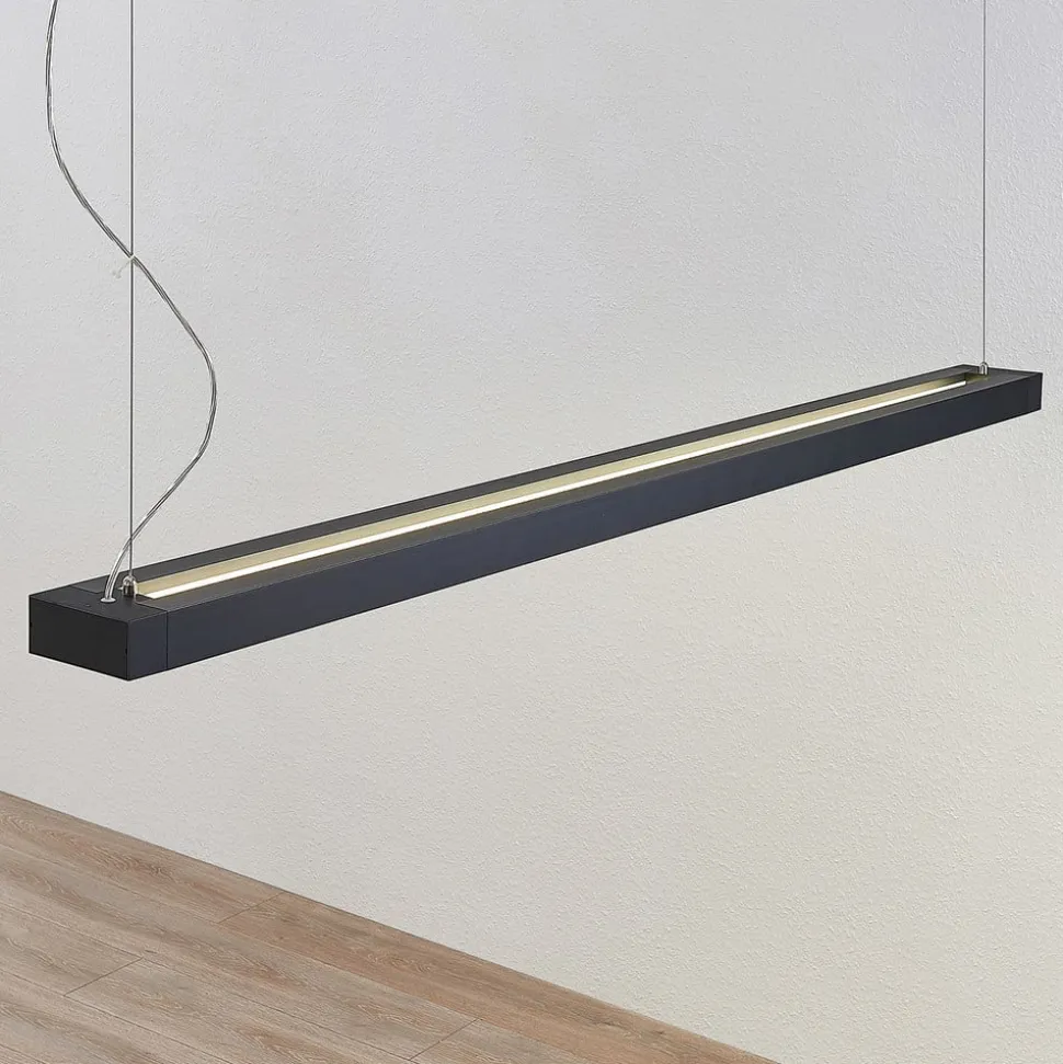 Arcchio LED-pendellampe Cuna, sort, 162 cm, metal