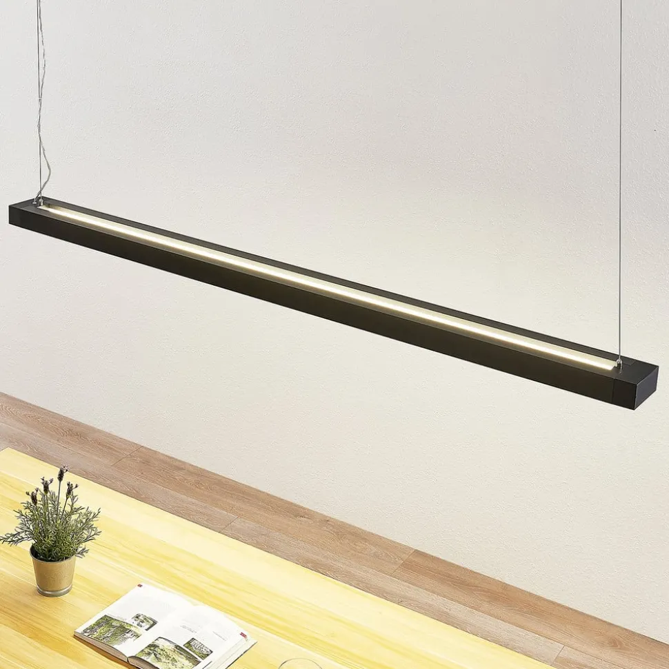 Arcchio LED-pendellampe Cuna, sort, 162 cm, metal