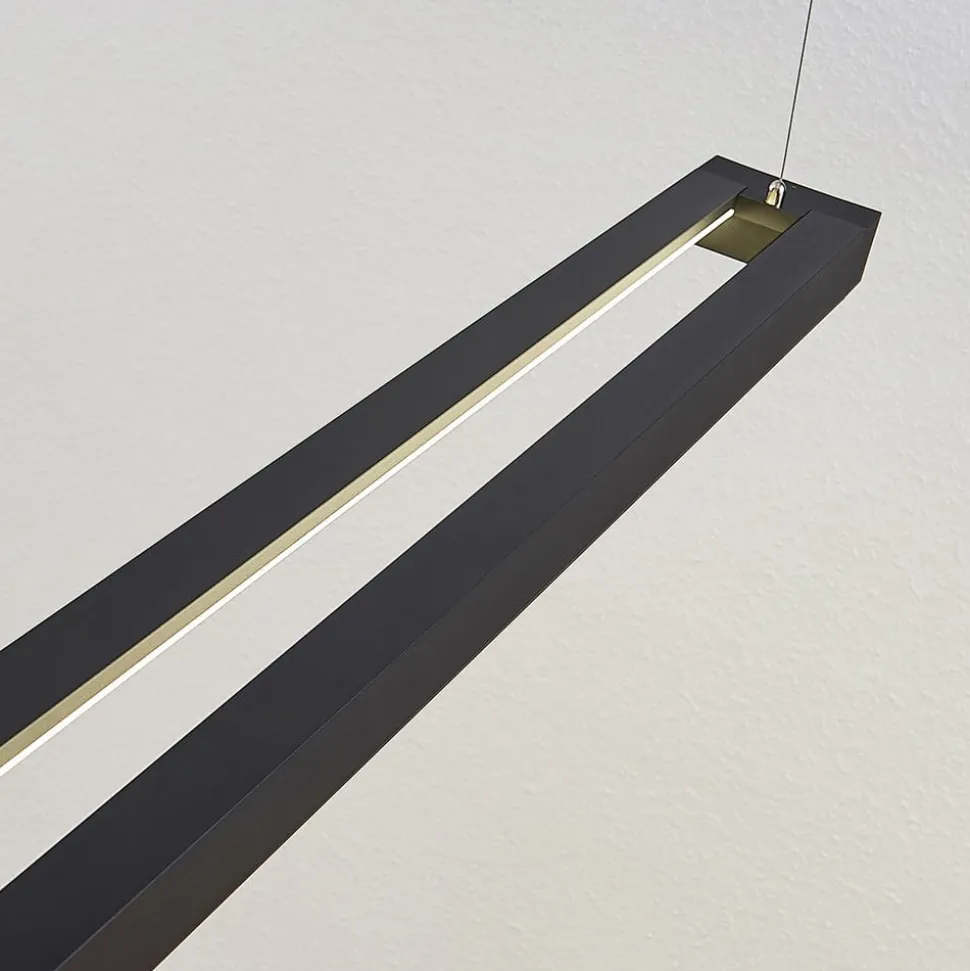 Arcchio LED-pendellampe Cuna, sort, 162 cm, metal