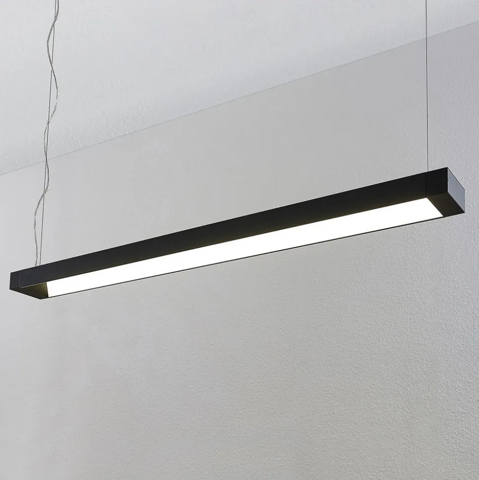 Arcchio LED-pendellampe Cuna, sort, 122 cm, metal