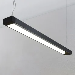 Arcchio LED-pendellampe Cuna, sort, 122 cm, metal
