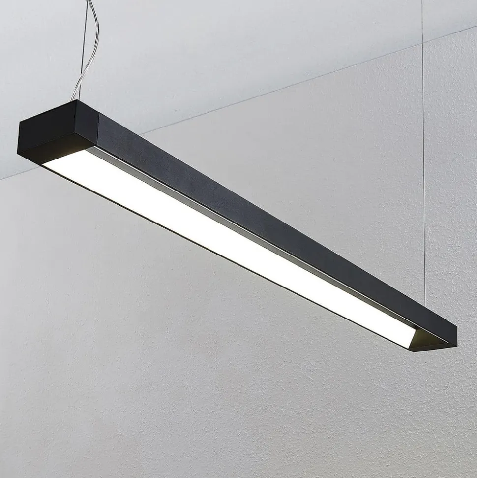 Arcchio LED-pendellampe Cuna, sort, 122 cm, metal