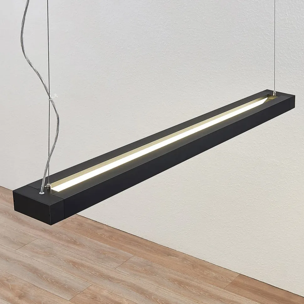 Arcchio LED-pendellampe Cuna, sort, 122 cm, metal
