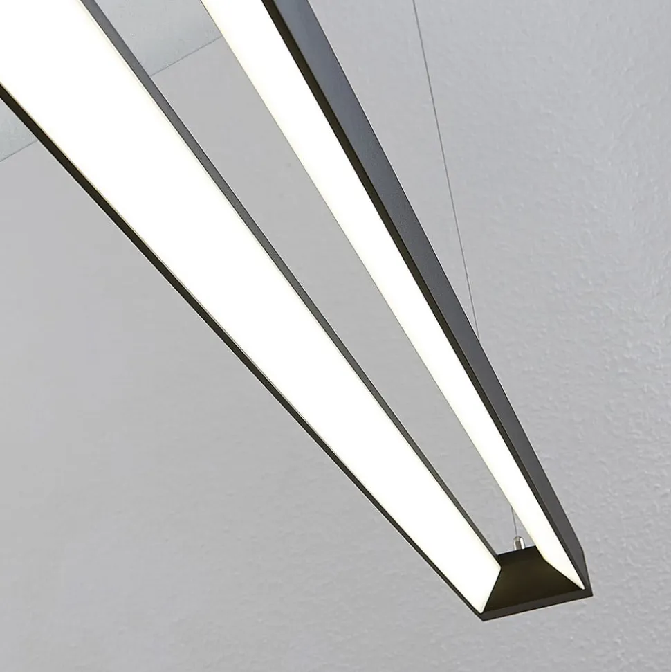 Arcchio LED-pendellampe Cuna, sort, 122 cm, metal