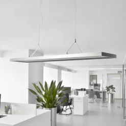 Arcchio LED-pendellampe Dorean, sølv, metal, 120 cm