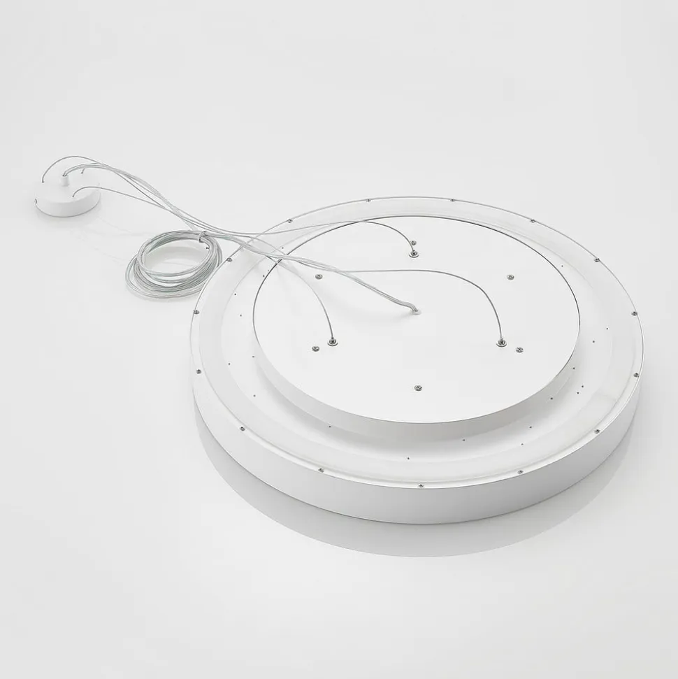 Arcchio LED-pendellampe Vanida, hvid, Ø 60 cm, op/ned