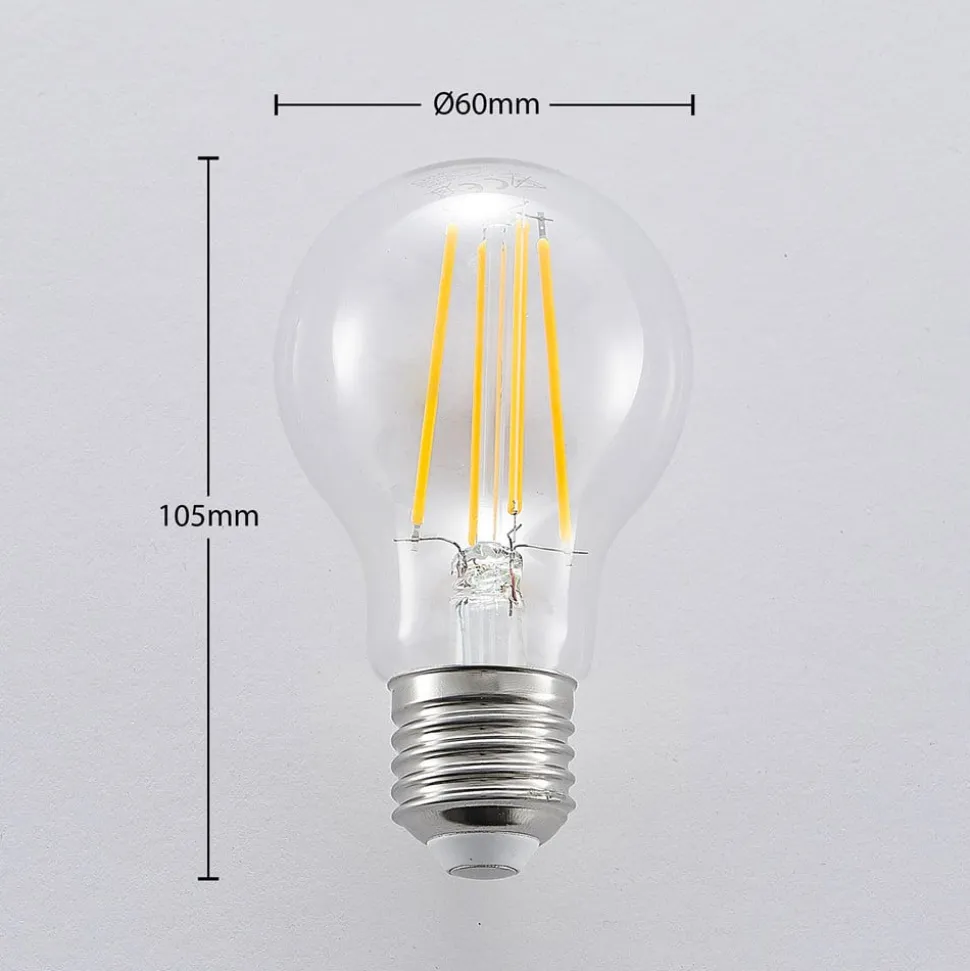 Arcchio LED-pære, filament, E27, 6,5W, klar, 2.700K