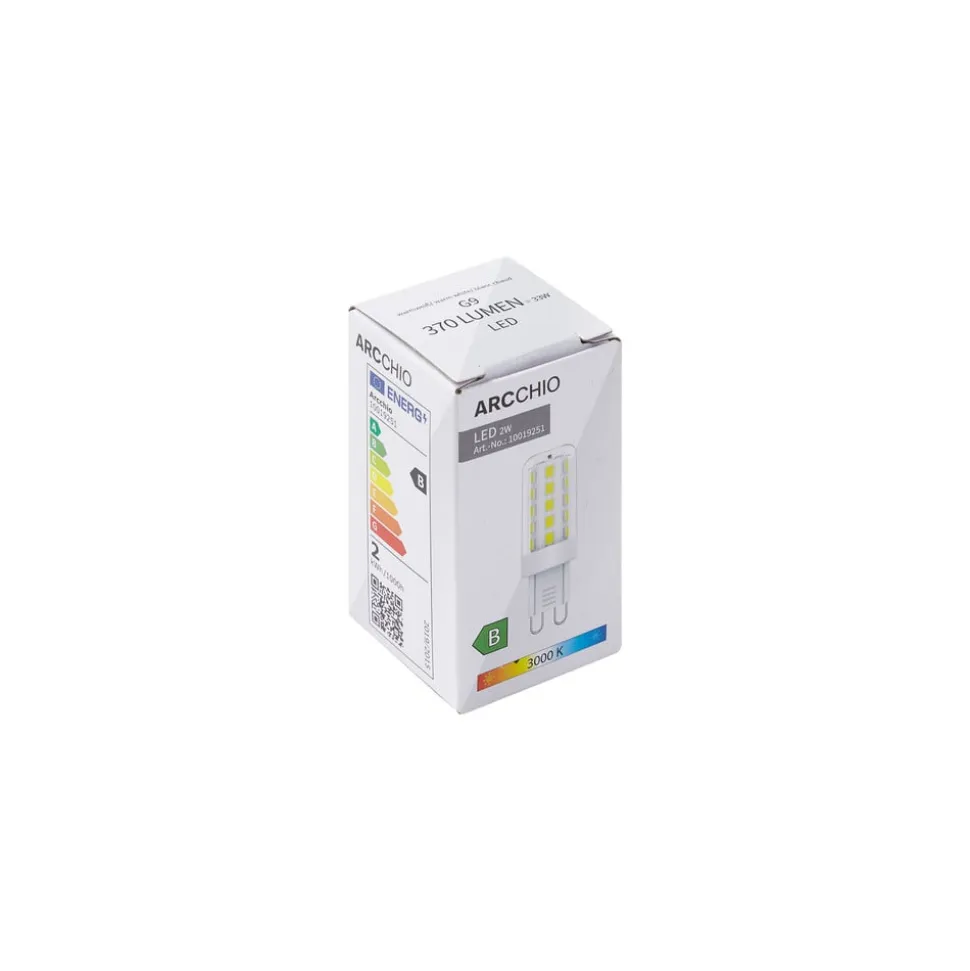 Arcchio LED-pære, G9, 3.000 K, 2 W, klar, 370 lm