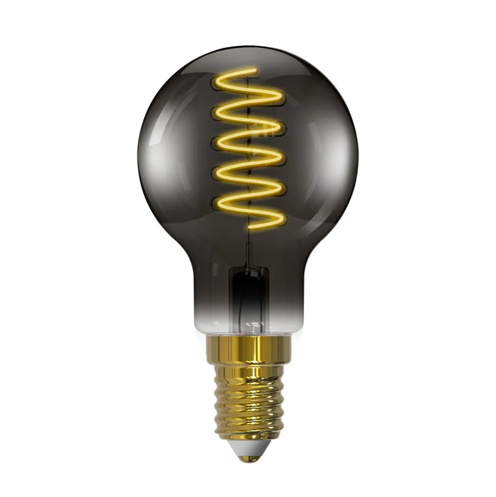 Arcchio LED-pære, glødetråd, E14, 4,9 W, røggrå