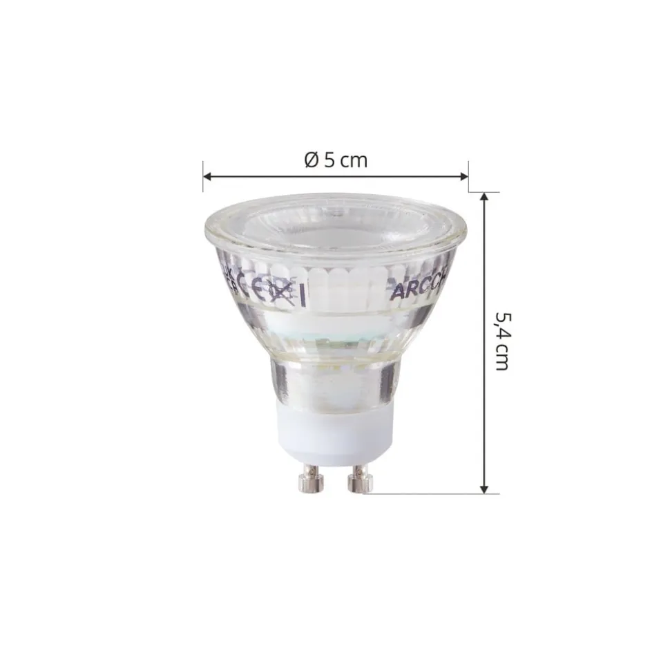 Arcchio LED-pære GU10 2,5W 6500K 450lm glas sæt med 5 stk
