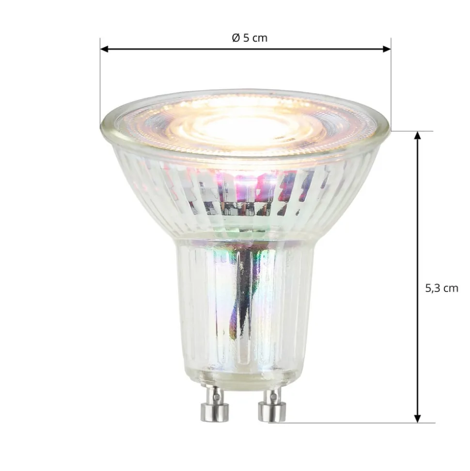 Arcchio LED-reflektorpære, GU10, 3W, klar, 3.000K