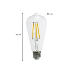 Arcchio LED-rustik lyspære, E27 3,8W, klar, 2700K, 806lm