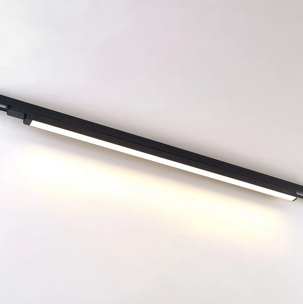 Arcchio LED-skinnelampe Harlow, sort, 109 cm, 3.000K