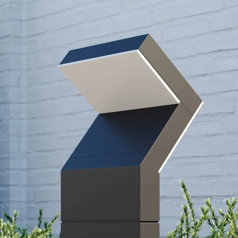 Arcchio LED-sokkellampe Havin, antracit, metal, 60 cm