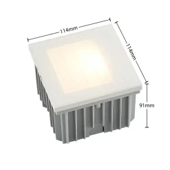 Arcchio LED-vægindbygningslampe Zamo, lamel, hvid, metal, IP65