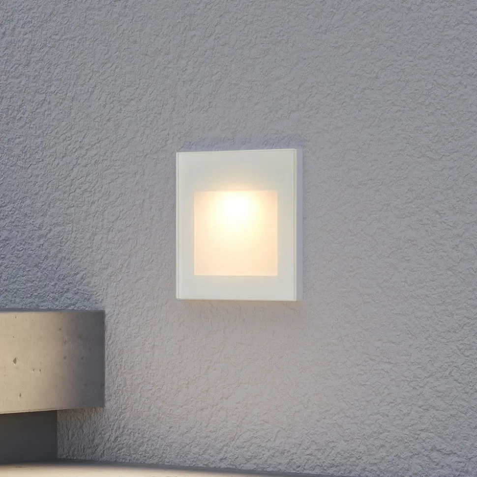 Arcchio LED-vægindbygningslampe Zamo, hvid, 11 cm, metal, IP65