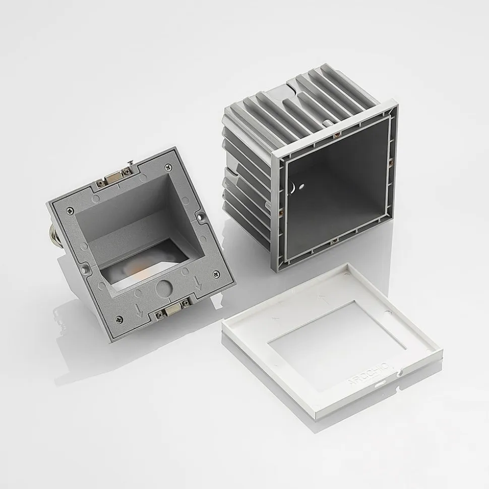 Arcchio LED-vægindbygningslampe Zamo, hvid, 11 cm, metal, IP65