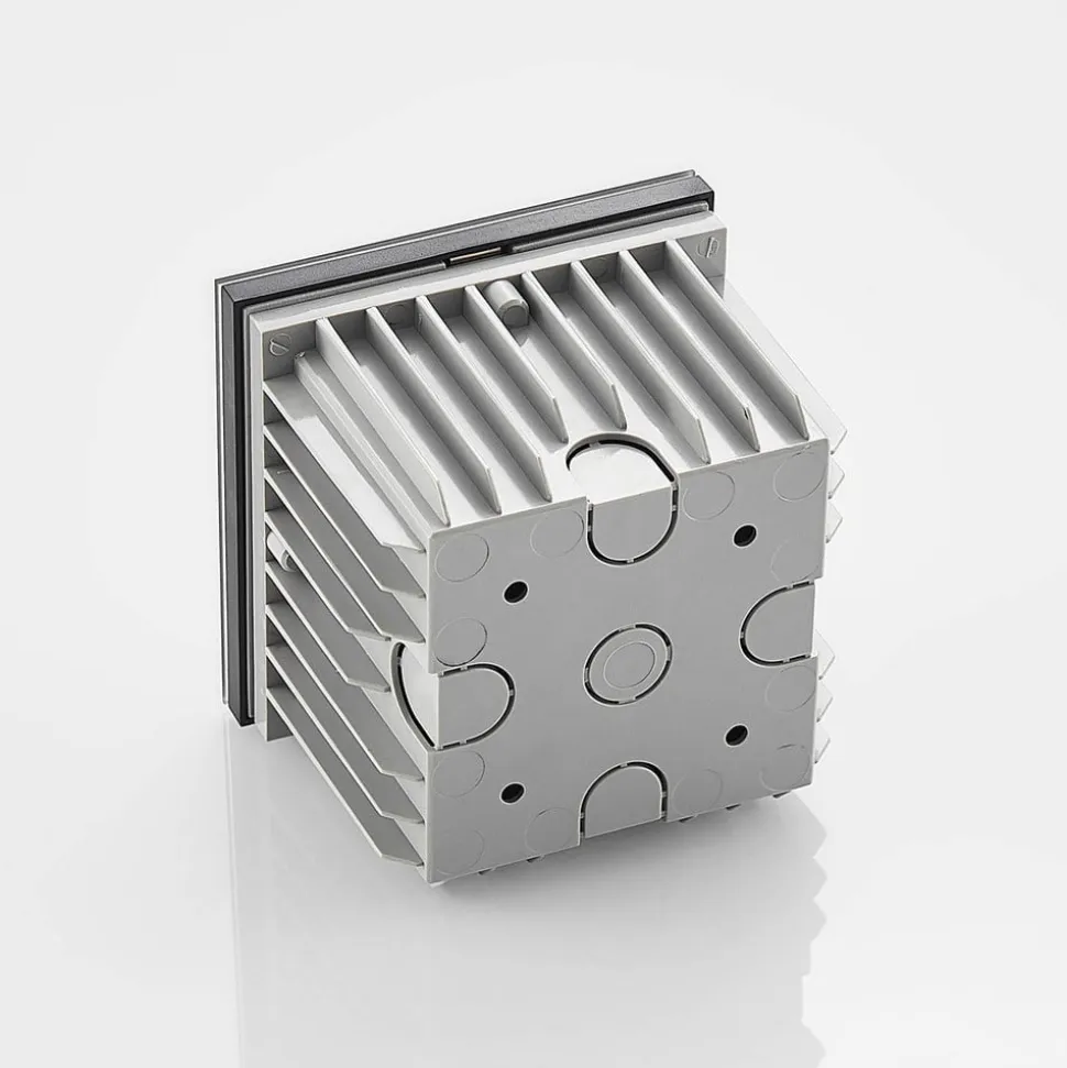 Arcchio LED-vægindbygningslampe Zamo, sort, 11 cm, IP65