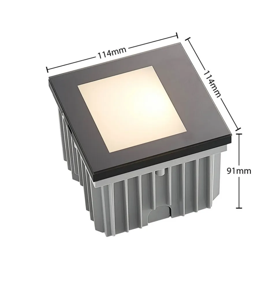 Arcchio LED-vægindbygningslampe Zamo, sort, 11 cm, IP65