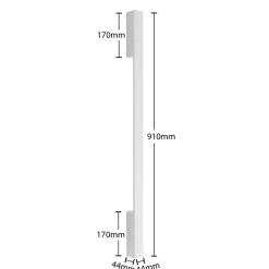 Arcchio LED-væglampe Ivano, 91 cm, hvid, aluminium