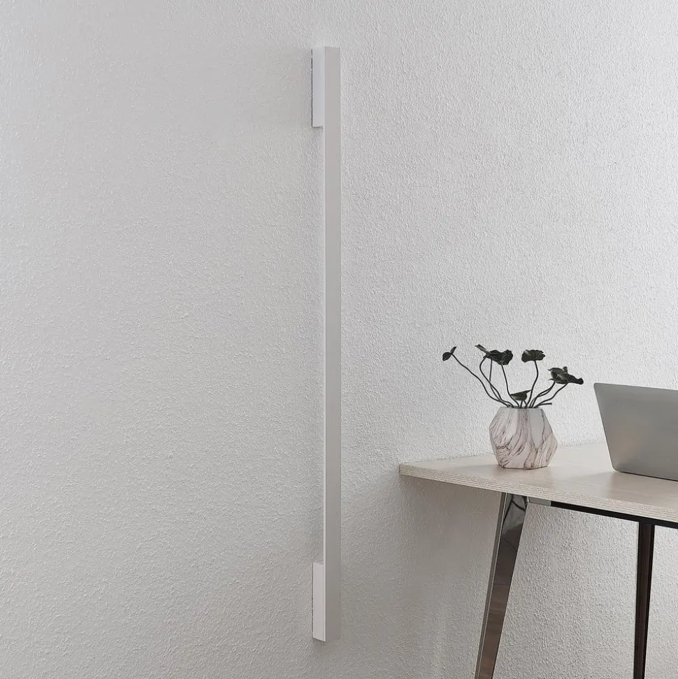 Arcchio LED-væglampe Ivano, 130 cm, hvid, aluminium