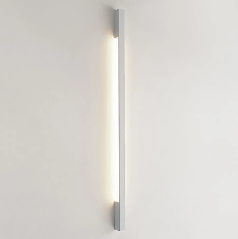 Arcchio LED-væglampe Ivano, 130 cm, hvid, aluminium