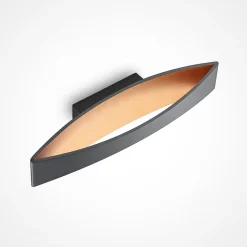 Arcchio LED-væglampe Jelle, 44 cm, sort/guld, op/ned