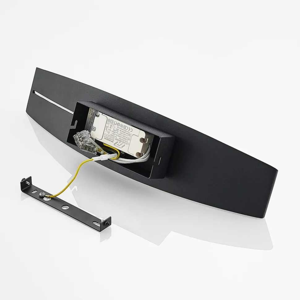 Arcchio LED-væglampe Jelle, 44 cm, sort/guld, op/ned